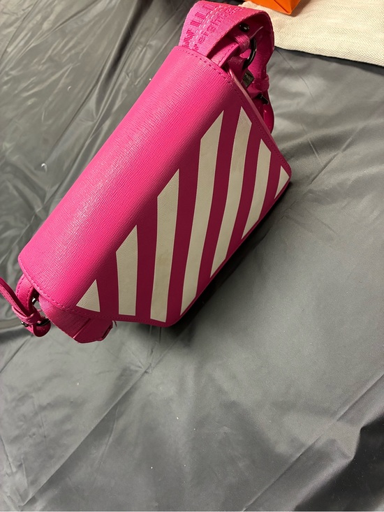 Off-White Handbags - Off-White Pink Diagonal Stripe Crossbody Bag